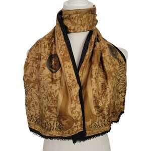 Lord & Taylor Silk and Wool Opera Scarf Wool Lining Vintage Made in Japan